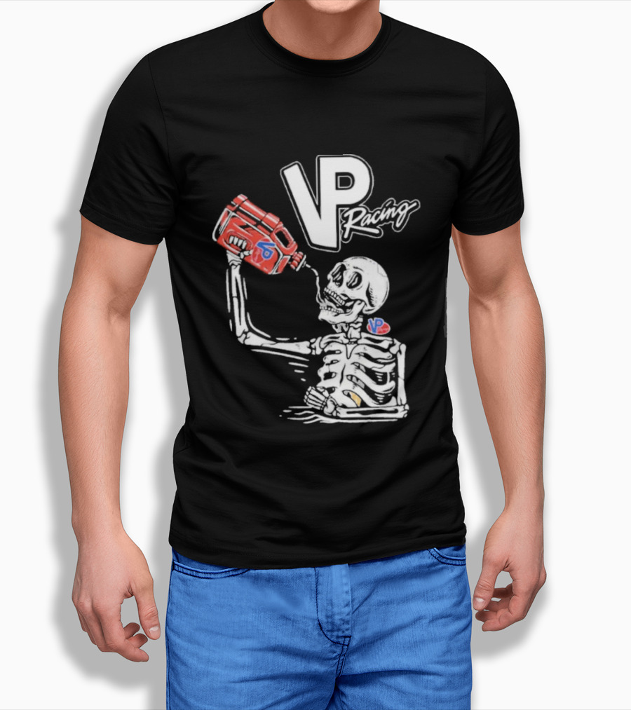 2026 VP Racing Skeleton Gas Can Drinking T-Shirt