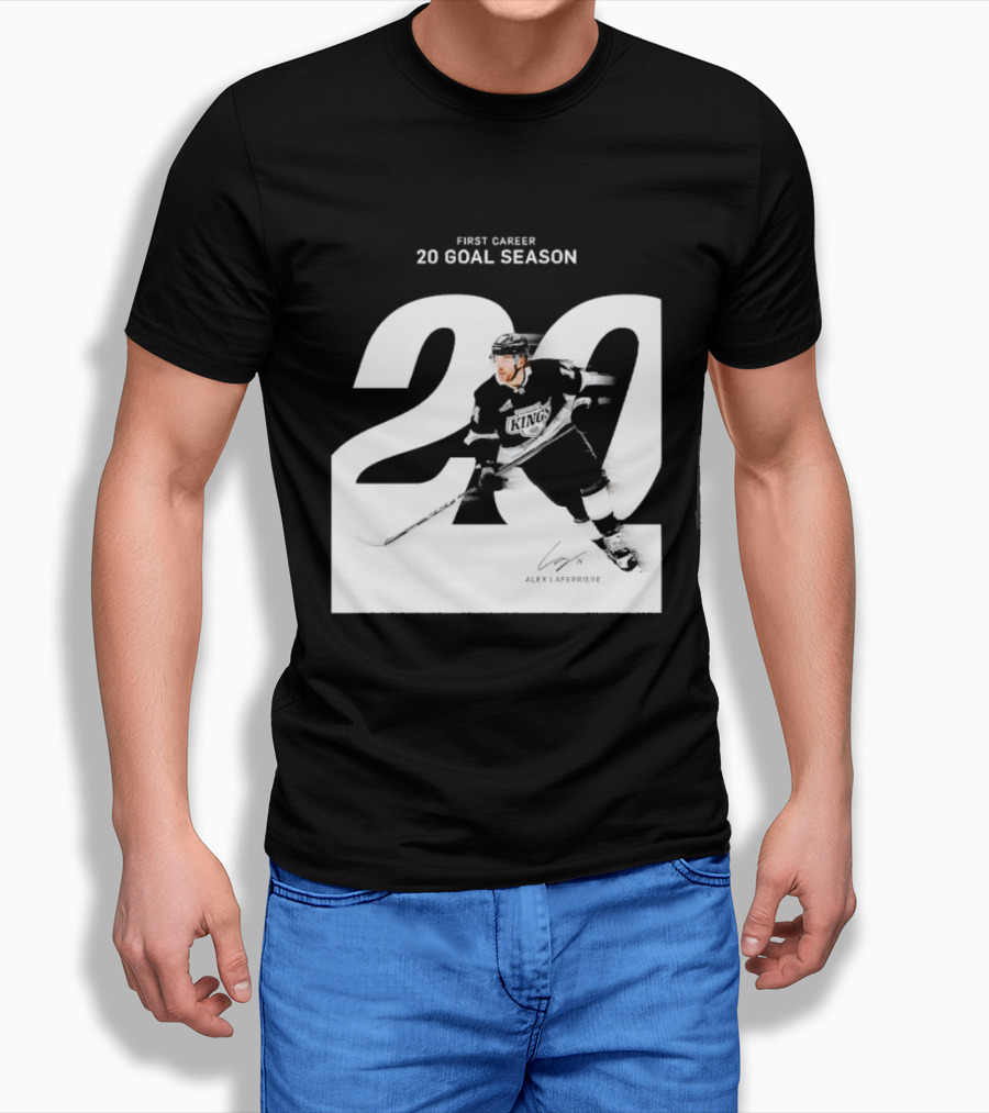 Alex Laferriere Los Angeles Kings First Career 20 Goal Season 20 T-Shirt