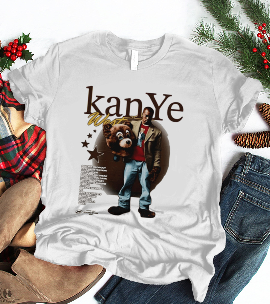 Kanye West Ye College Dropout Late Registration Graduation Albums Bear T-Shirt