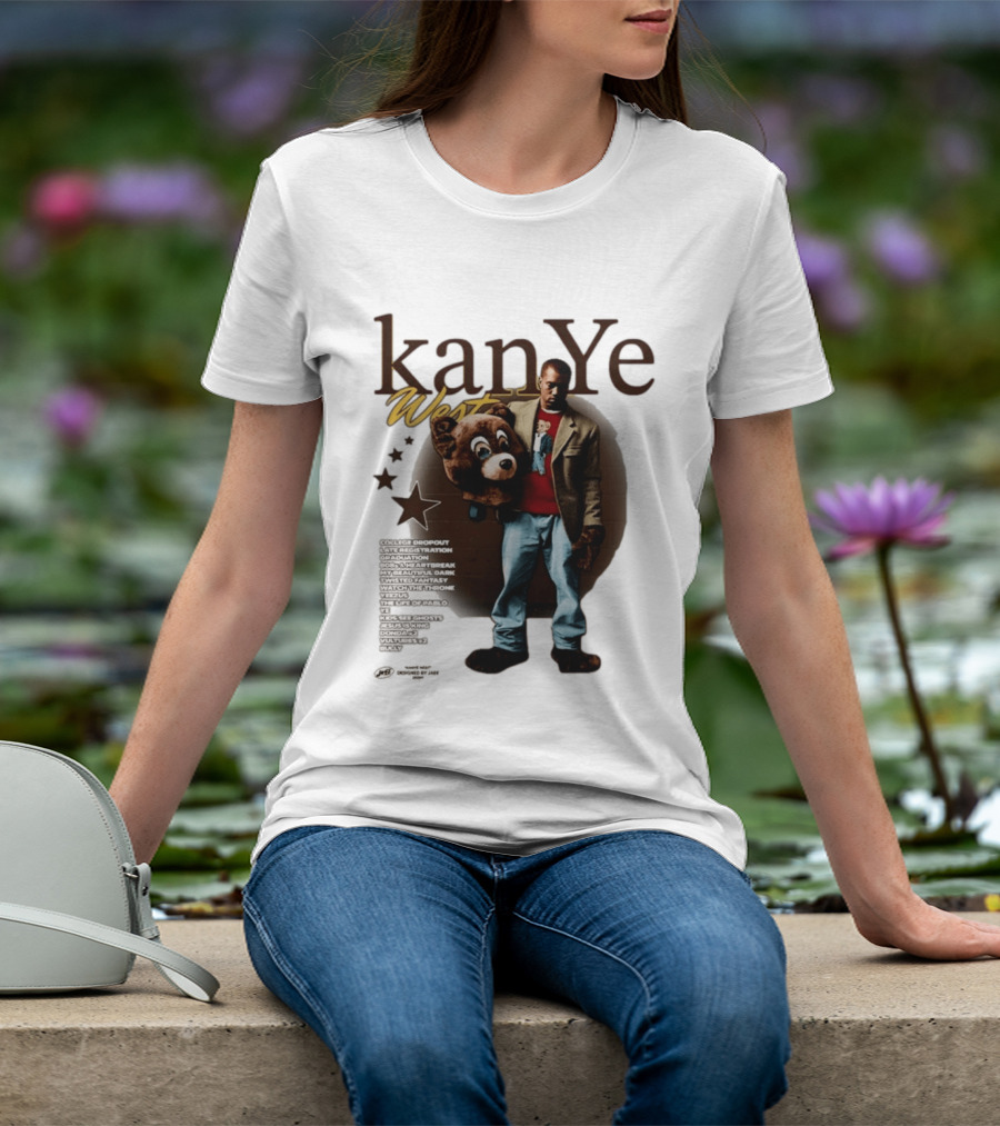 Kanye West Ye College Dropout Late Registration Graduation Albums Bear T-Shirt