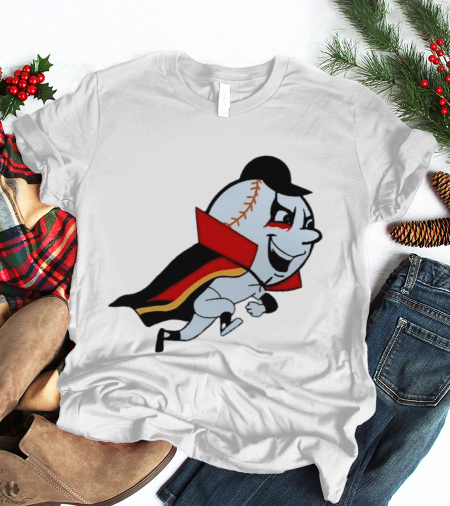 Mr. Met Danhausen Baseball Character With Cape And Makeup T-Shirt