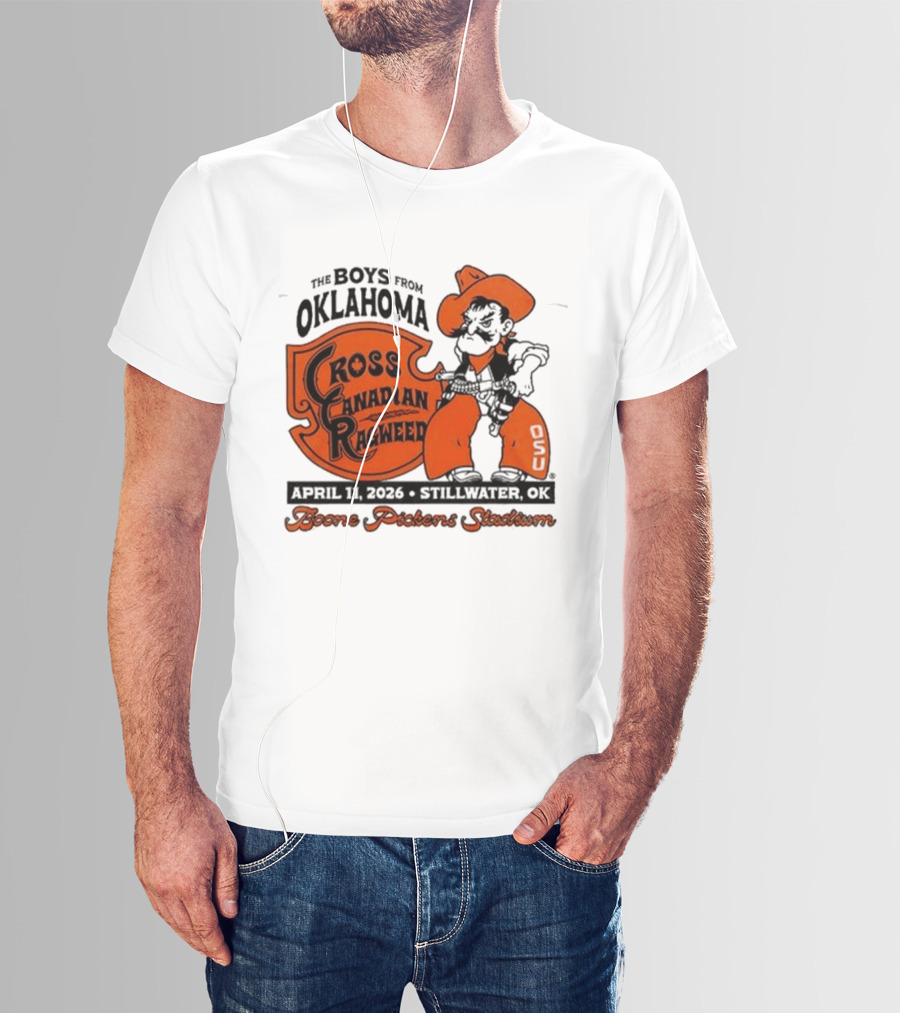 Oklahoma State Cowboys Cross Canadian Ragweed Tour 2026 Stillwater Boone Pickens Stadium T-Shirt