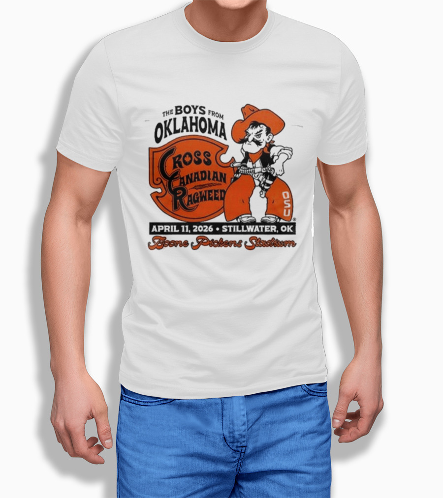 Oklahoma State Cowboys Cross Canadian Ragweed Tour 2026 Stillwater Boone Pickens Stadium T-Shirt
