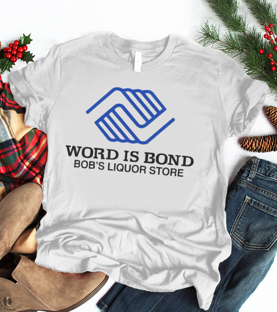 Word Is Bond Bob's Liquor Store Boys & Girls Clubs Blue Hands T-Shirt