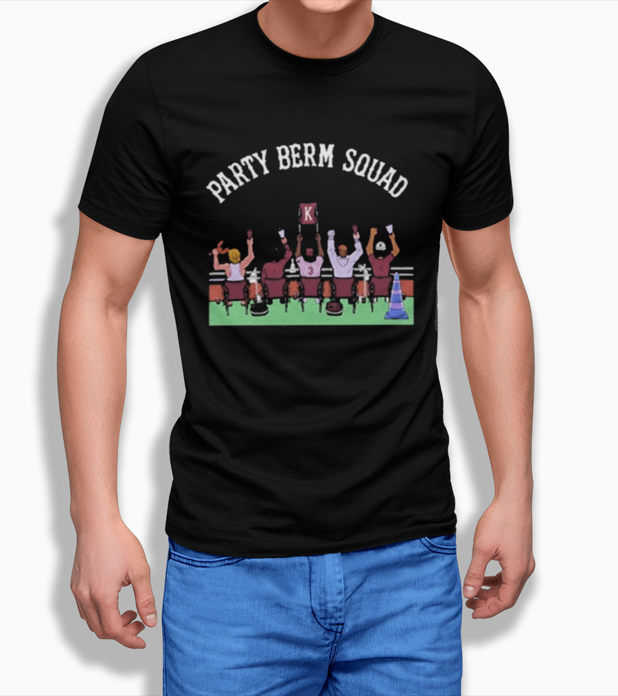 Party Berm Squad Mississippi State Bulldogs Baseball Fan Celebration T-Shirt