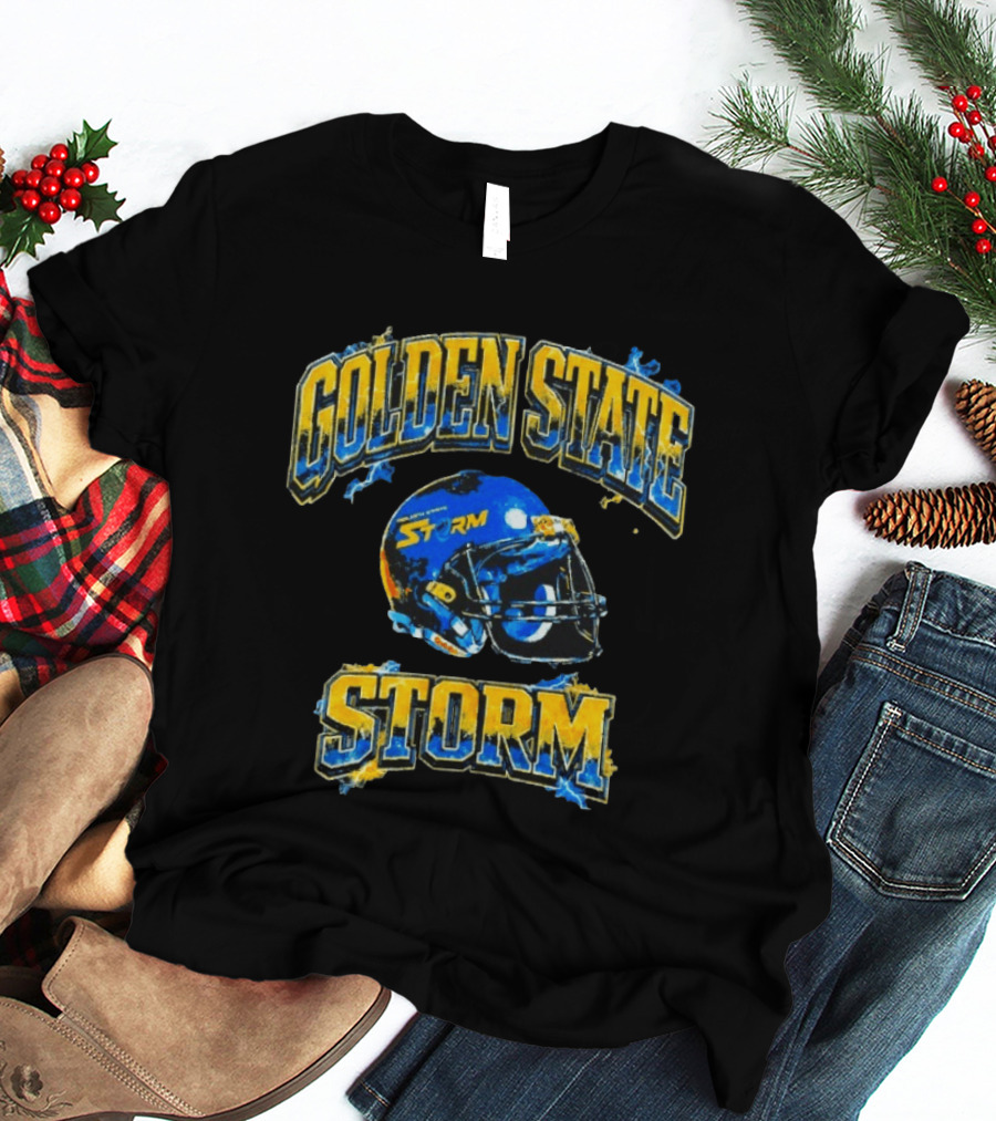 Golden State Storm Helmet Thunder Lights T-Shirt