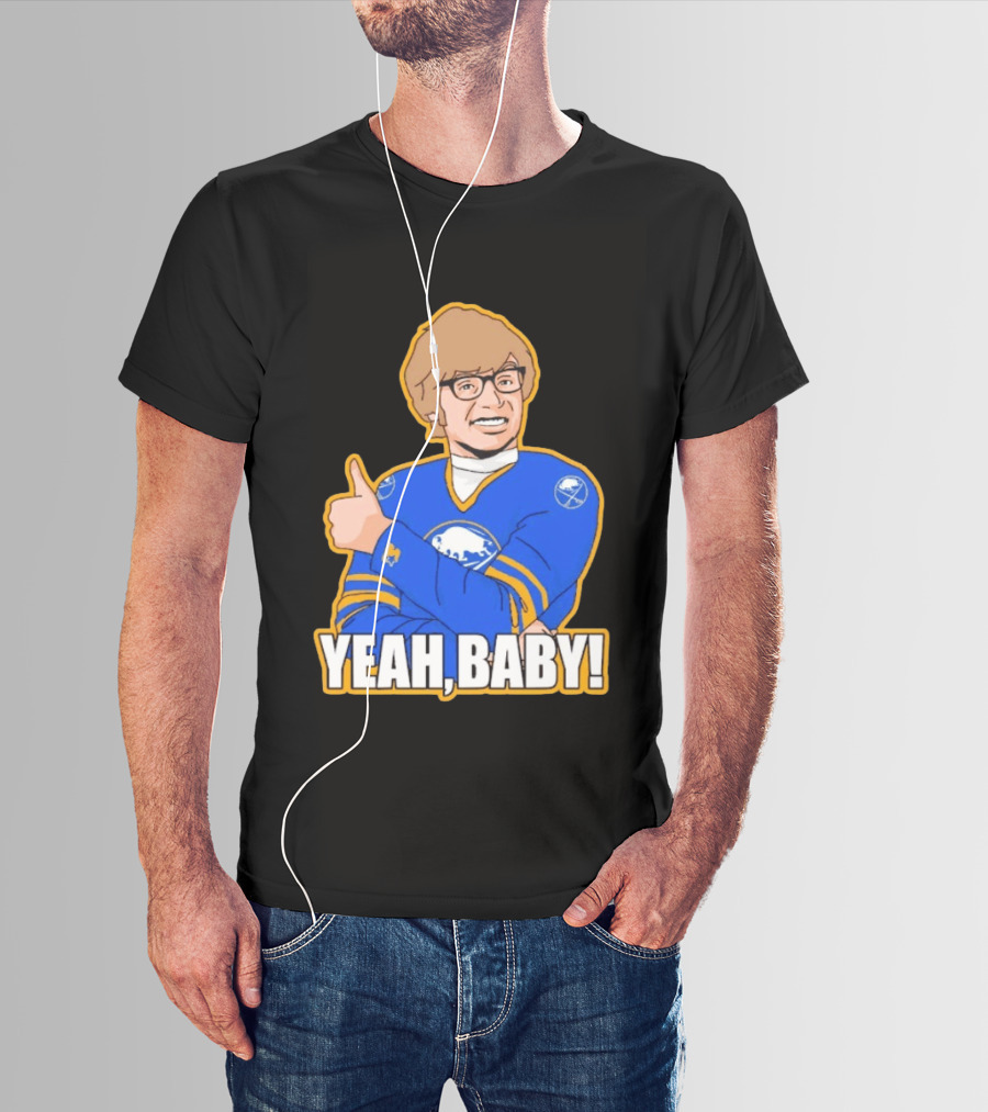 Yeah Baby Austin Powers Buffalo Sabres Hockey T-Shirt