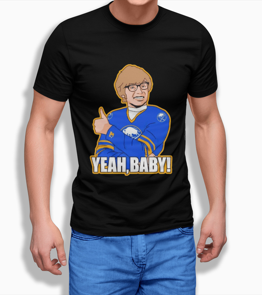 Yeah Baby Austin Powers Buffalo Sabres Hockey T-Shirt