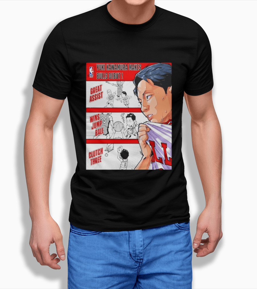 Yuki Kawamura Makes Bulls Debut Great Assist Jump Ball Clutch Three T-Shirt