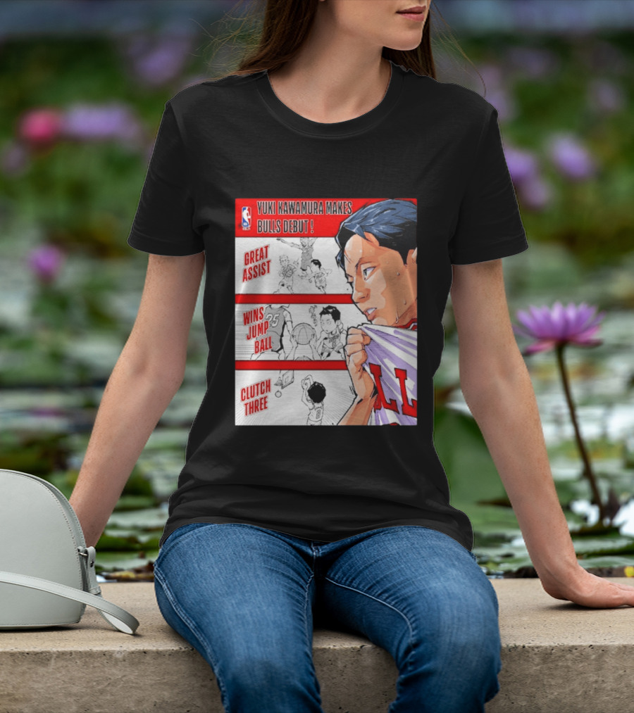 Yuki Kawamura Makes Bulls Debut Great Assist Jump Ball Clutch Three T-Shirt