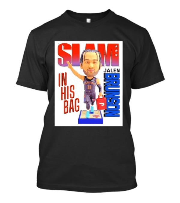 Slam Jalen Brunson New York Knicks In His Bag Big Bobblehead T-Shirt