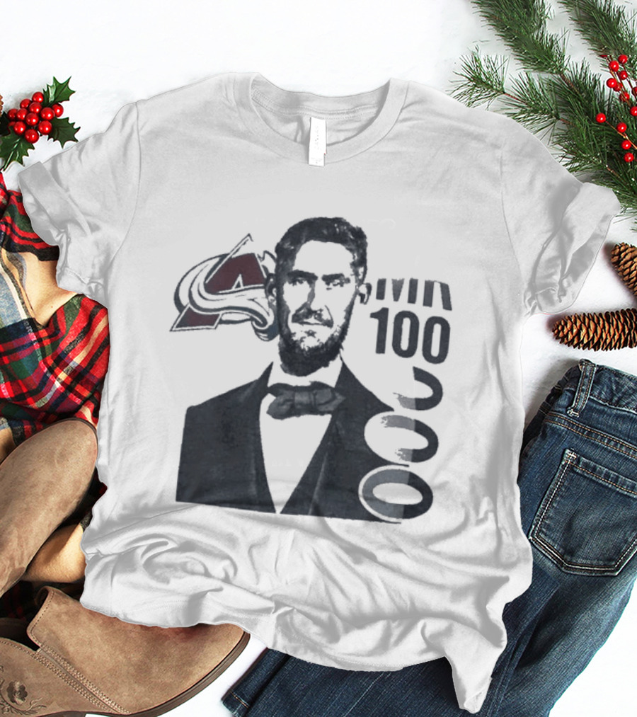 Avalanche 1000 Mr Bow Tie And Hockey Sticks T-Shirt