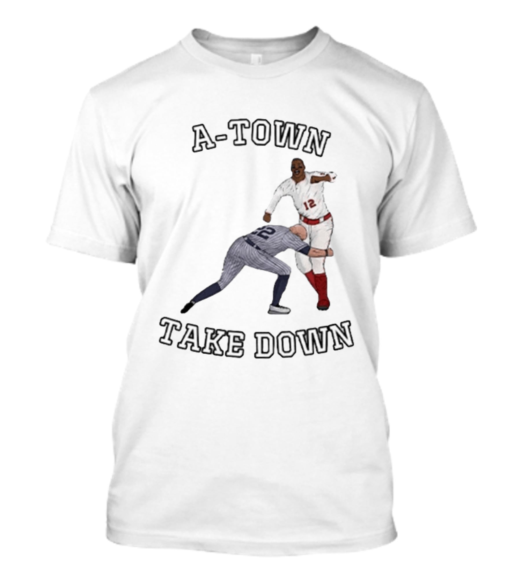 A Town Take Down Braves Baseball Action Scene T-Shirt