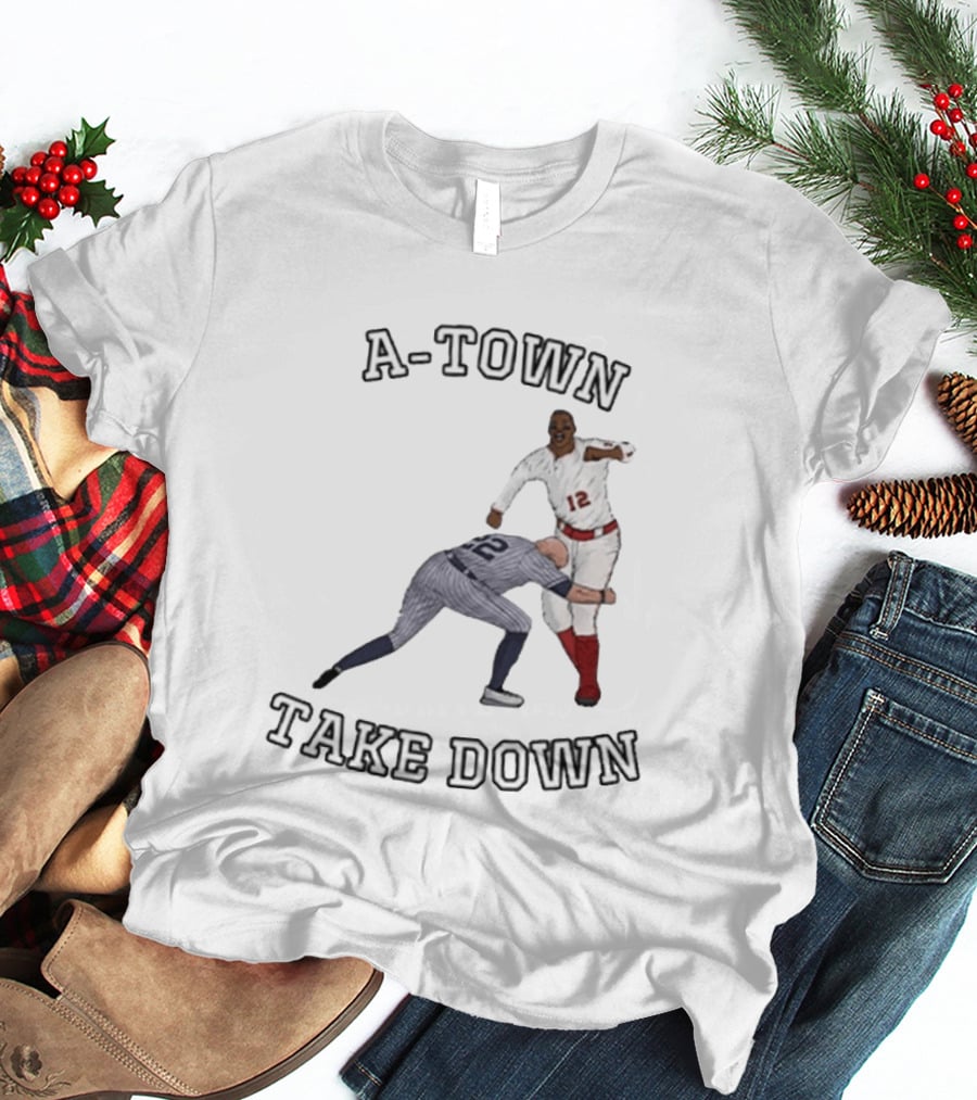 A Town Take Down Braves Baseball Action Scene T-Shirt