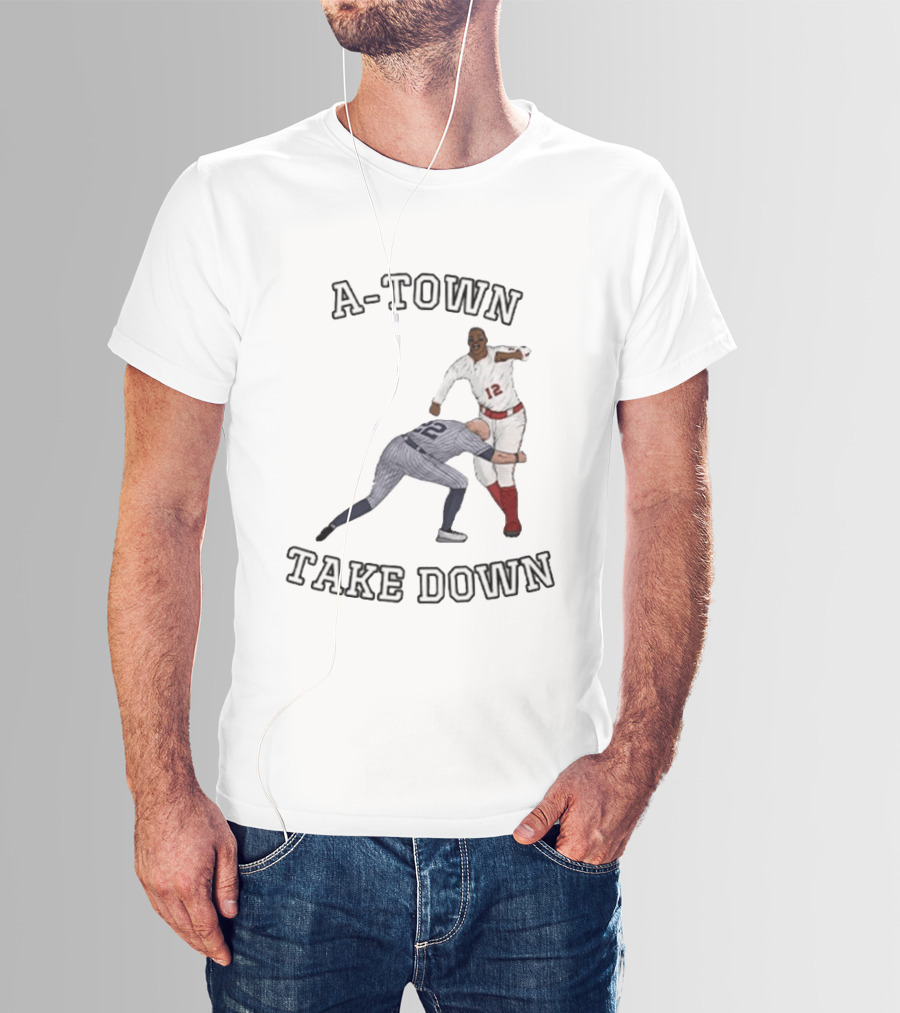 A Town Take Down Braves Baseball Action Scene T-Shirt