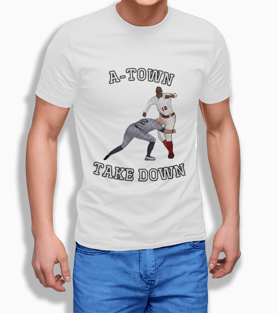 A Town Take Down Braves Baseball Action Scene T-Shirt