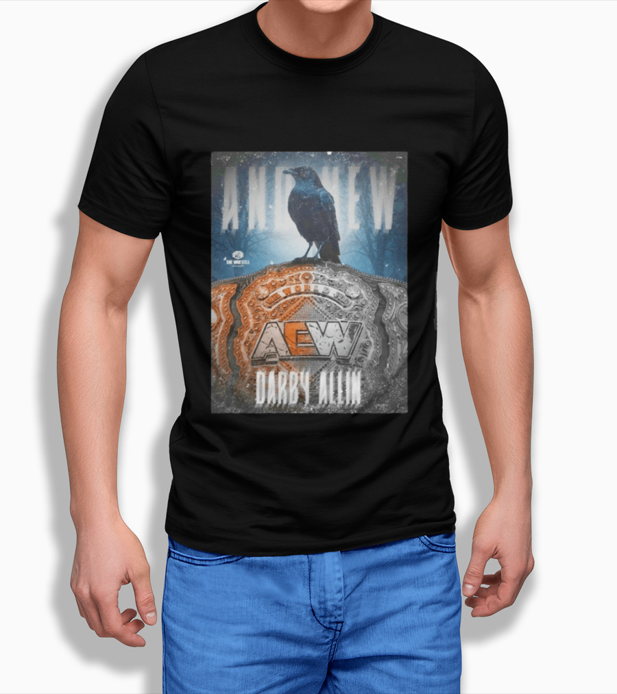 And New AEW World Darby Allin Championship Belt Raven T-Shirt