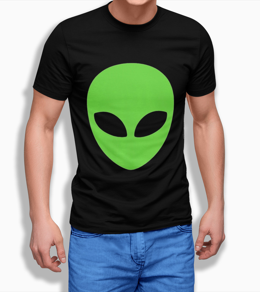 Balenciaga 2020 Alien Green Face Black Eyes T-Shirt