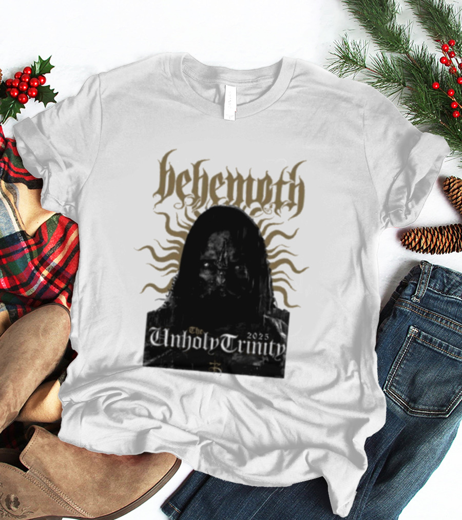 Behemoth The Unholy Trinity Sunburst Symbol Dark T-Shirt