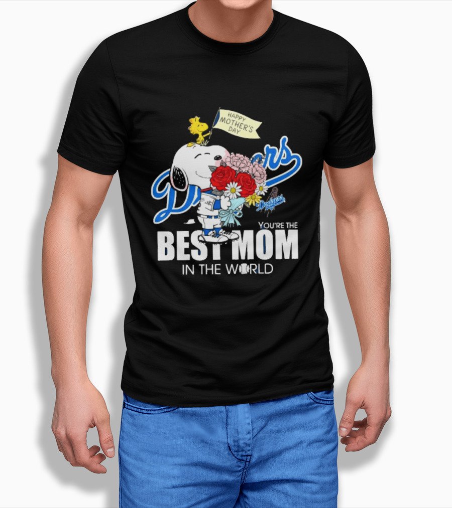 Snoopy Dodgers You're the Best Mom in the World T-Shirt