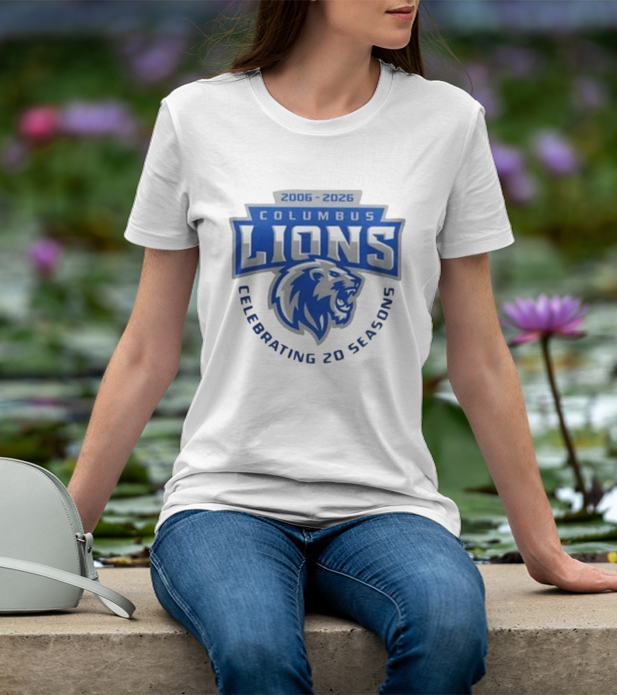 Columbus Lions Celebrating 20 Seasons 2006 2026 T-Shirt