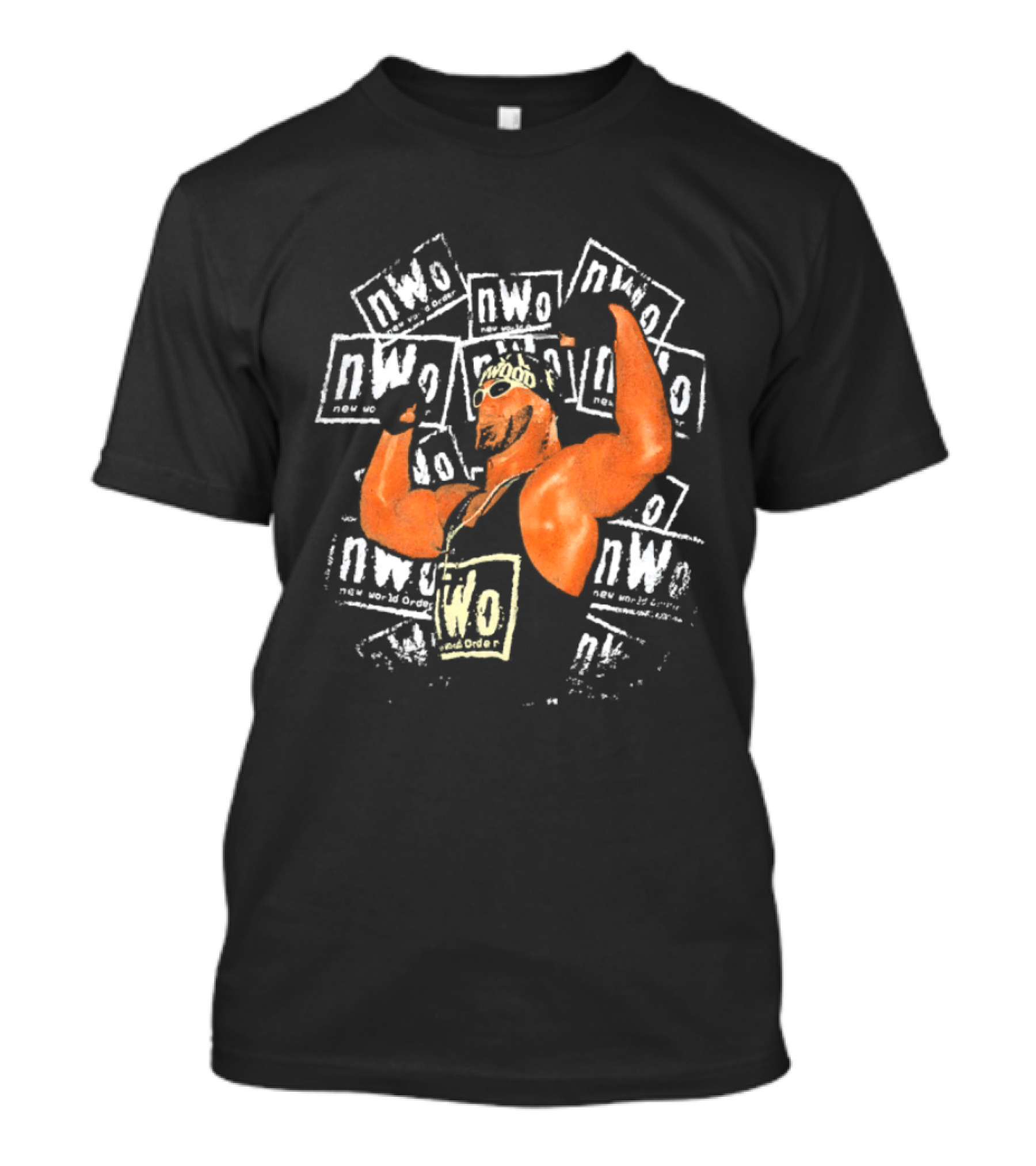 Hollywood Hulk Hogan Flexing With NWo Repeated T-Shirt