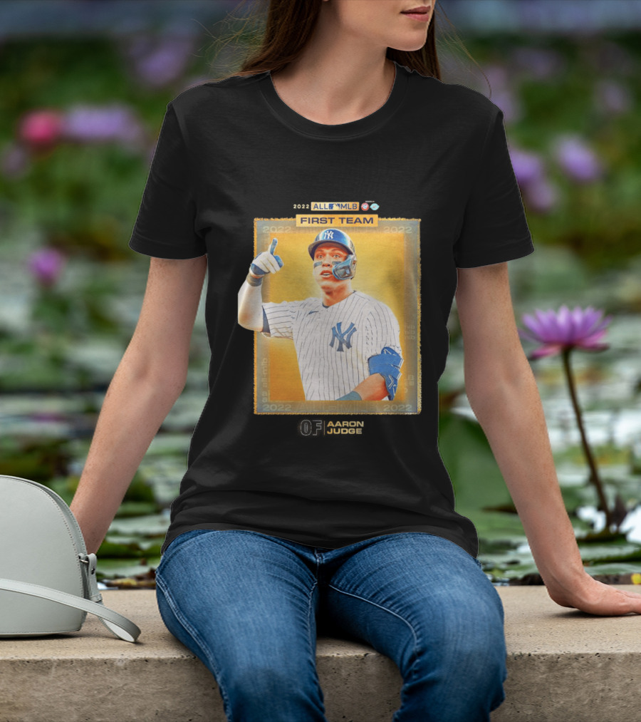 Aaron Judge 2022 All MLB First Team Yankees Player Recognition T-Shirt