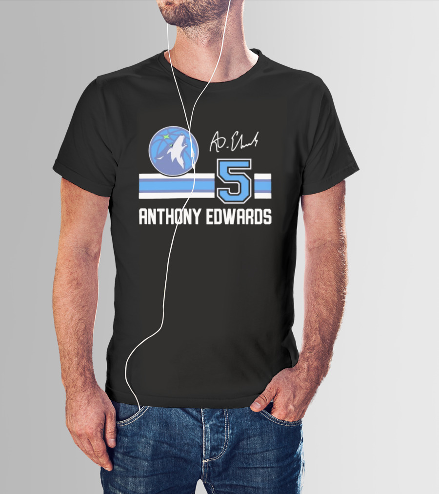 Anthony Edwards Minnesota Timberwolves 5 NBA Signature T-Shirt