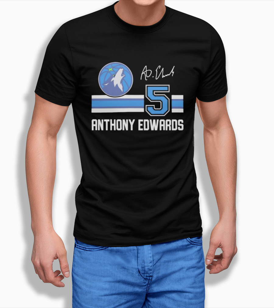 Anthony Edwards Minnesota Timberwolves 5 NBA Signature T-Shirt