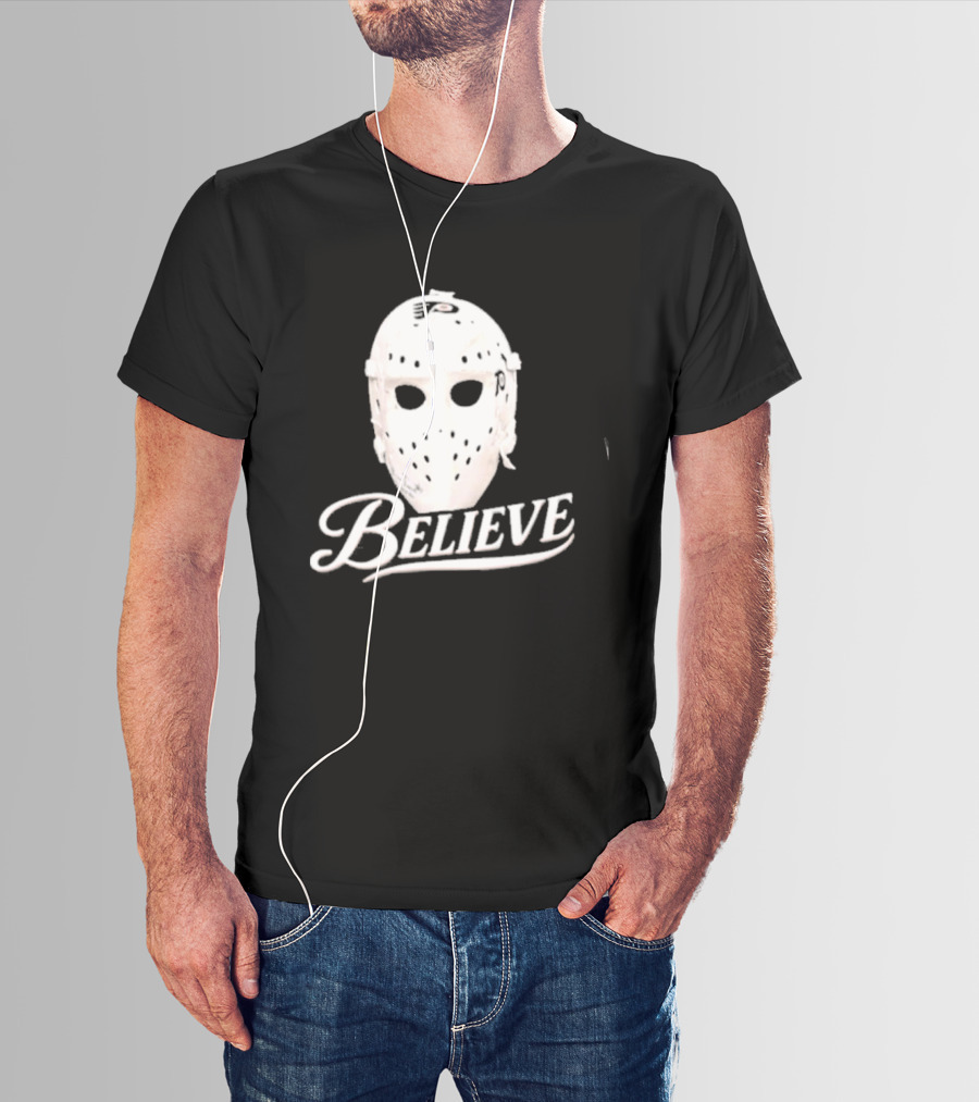 Believe Classic Hockey Mask Philadelphia Flyers T-Shirt
