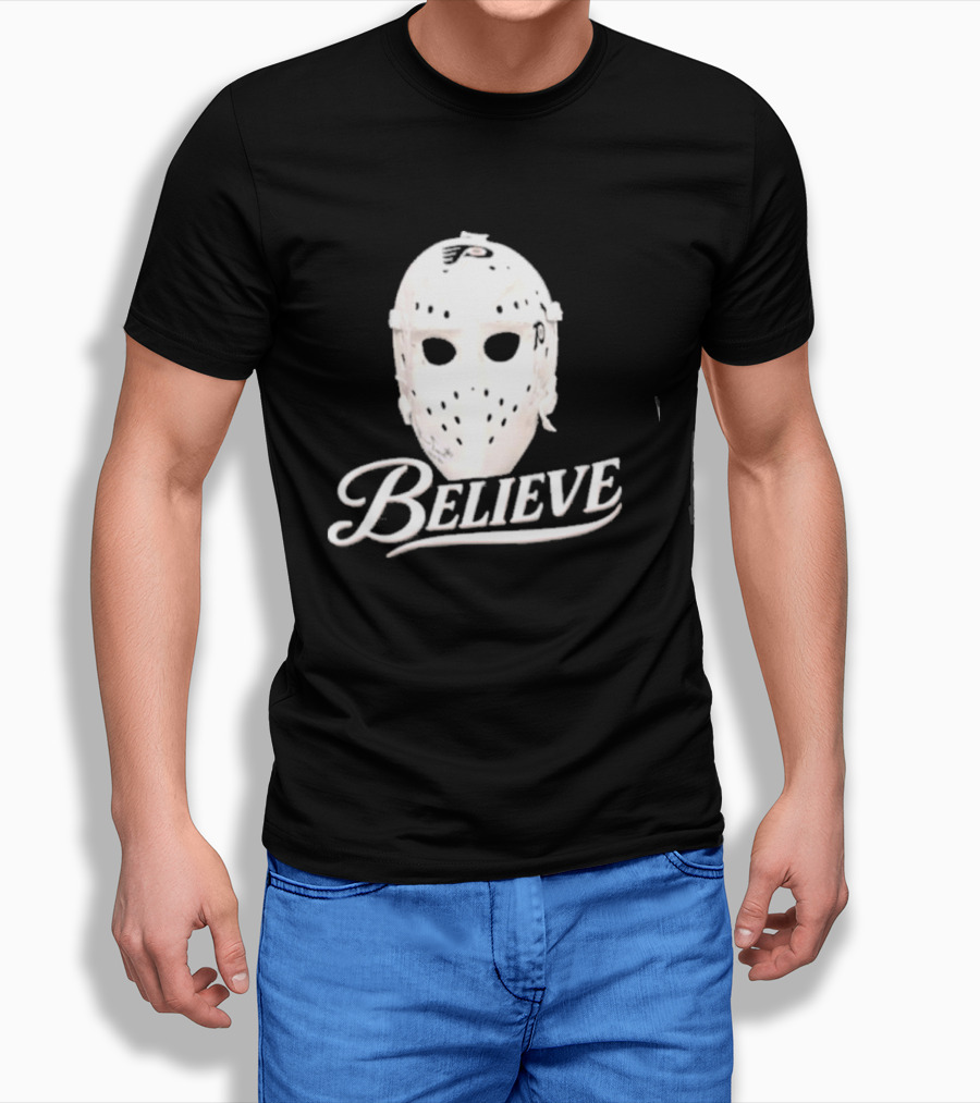 Believe Classic Hockey Mask Philadelphia Flyers T-Shirt