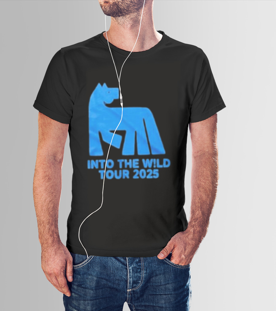 Russ Into The Wild Tour 2025 Blue Bear T-Shirt