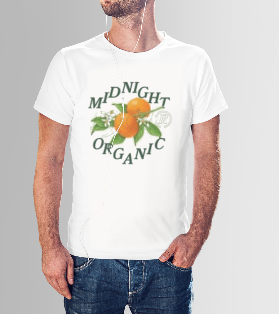 Midnight Organic Citrus Blossoms And Branches T-Shirt