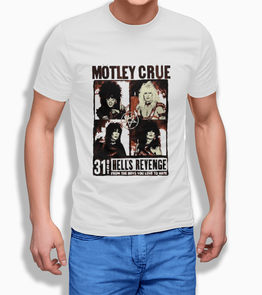 Motley Crue Hell's Revenge 31 Oct From The Boys You Love To Hate Flyer T-Shirt