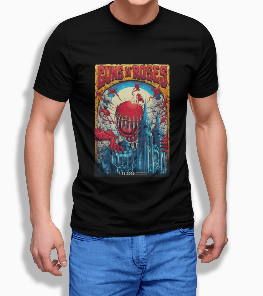 Guns N' Roses 4 18 2026 Fortaleza Brazil Arena Castelão Event Venom Cathedral T-Shirt