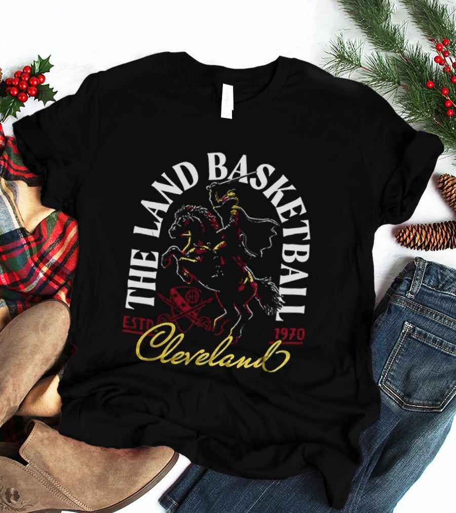 Cleveland The Land Basketball Est 1970 Curved T-Shirt