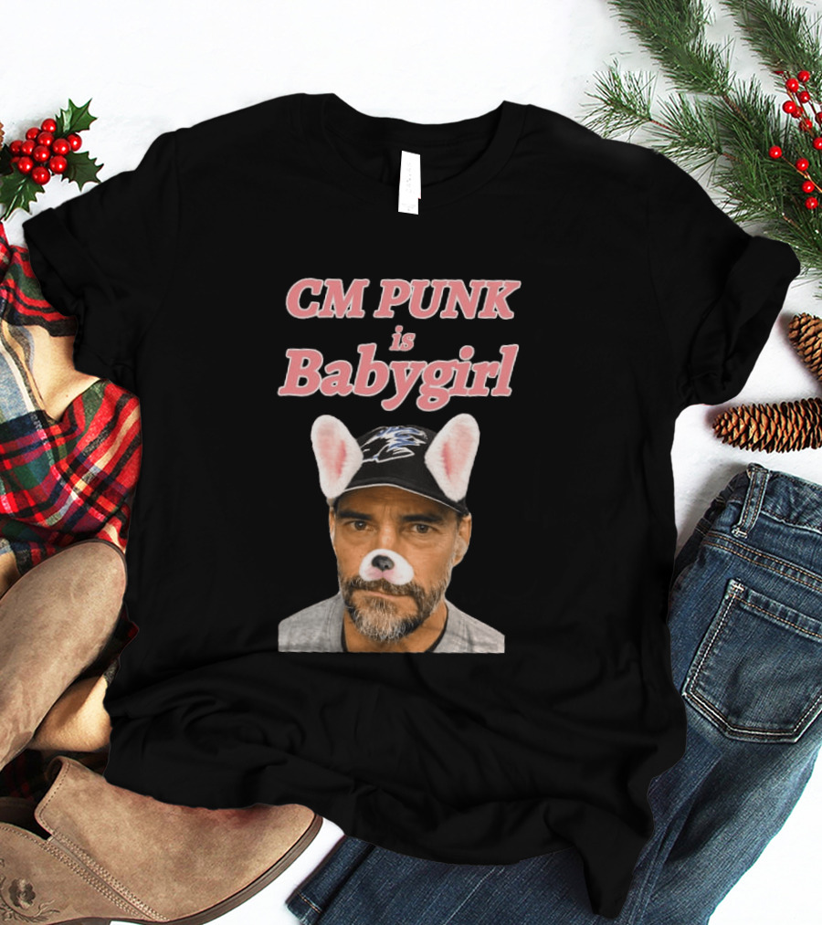 CM Punk Is Babygirl With Cute Ears And Nose Accessory T-Shirt