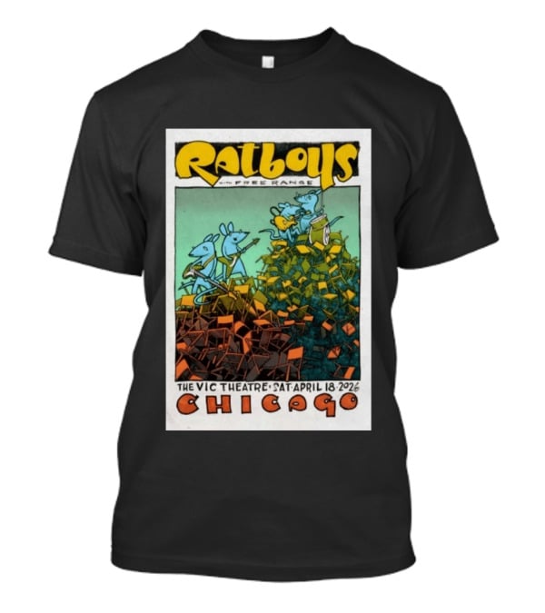 Ratboys Free Range April 18 2026 Vic Theatre Chicago Concert T-Shirt