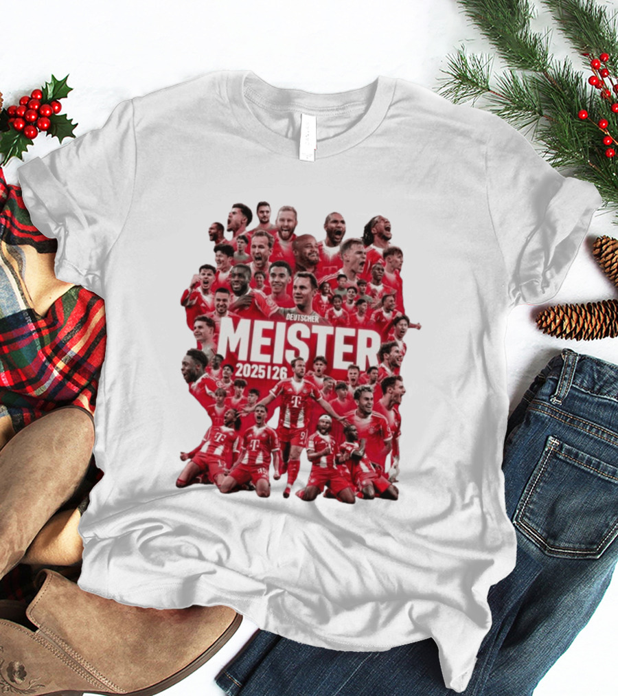 Bayern Deutscher Meister 2025 2026 Players Celebration T-Shirt