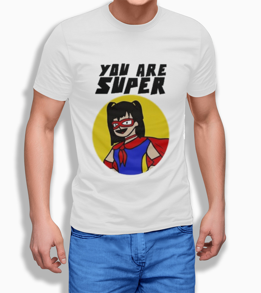 You Are Super Hero Girl With Red Cape And Mask T-Shirt