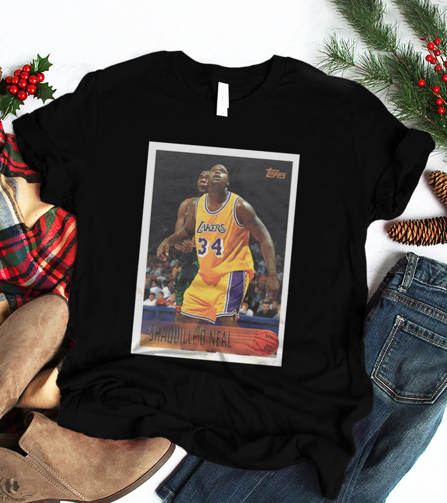 SHaQuille O'Neal Topps Lakers NBA Basketball Trading Card T-Shirt