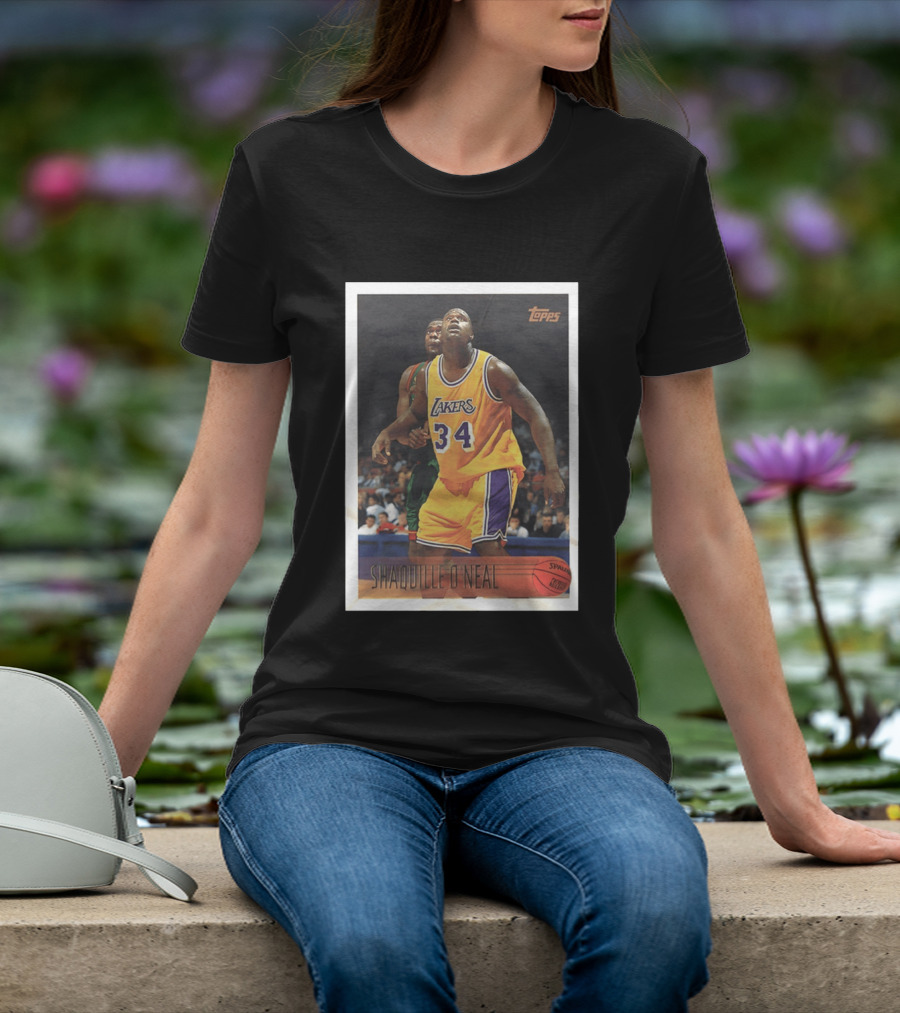 SHaQuille O'Neal Topps Lakers NBA Basketball Trading Card T-Shirt