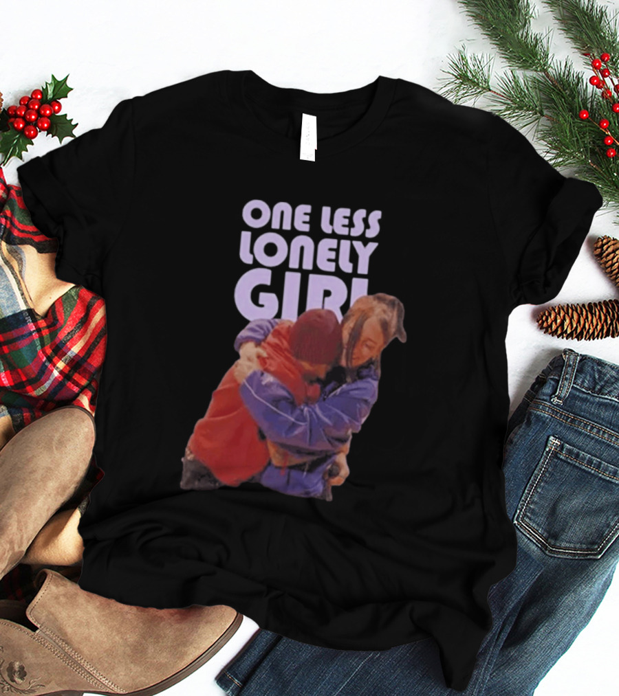 One Less Lonely Girl Billie Eilish Justin Bieber Hug T-Shirt