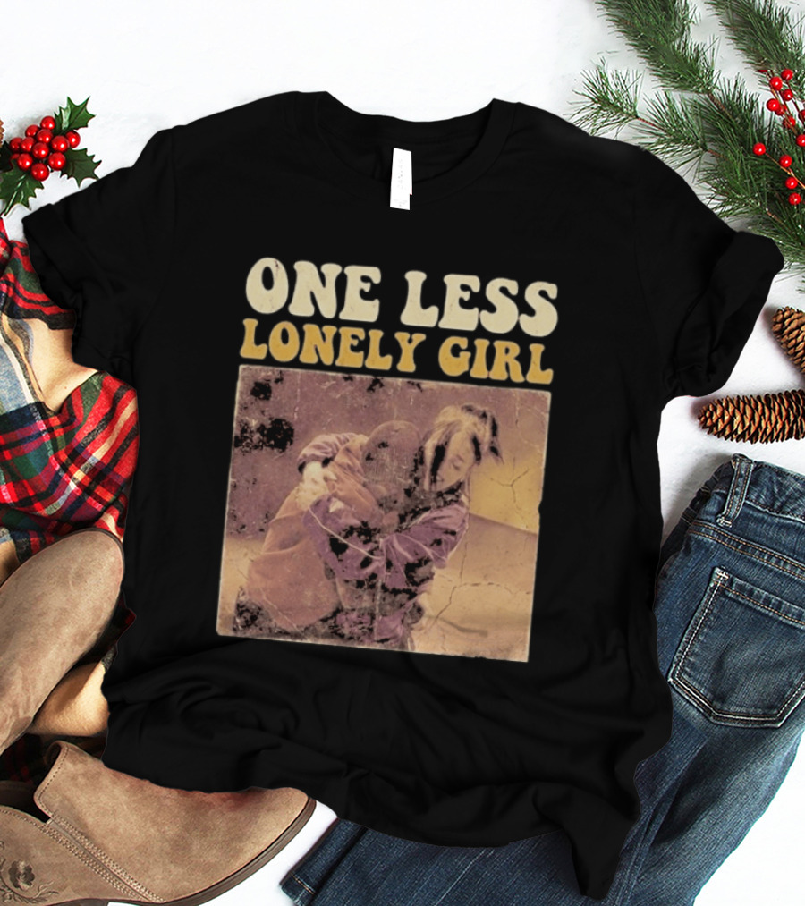 Billie Eilish Justin Bieber One Less Lonely Girl Vintage Style Hug Scene T-Shirt