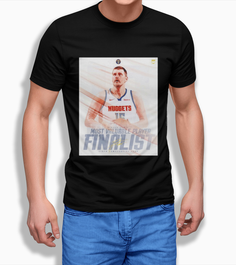 Nikola Jokić Most Valuable Player Finalist Sixth Consecutive Year Nuggets T-Shirt