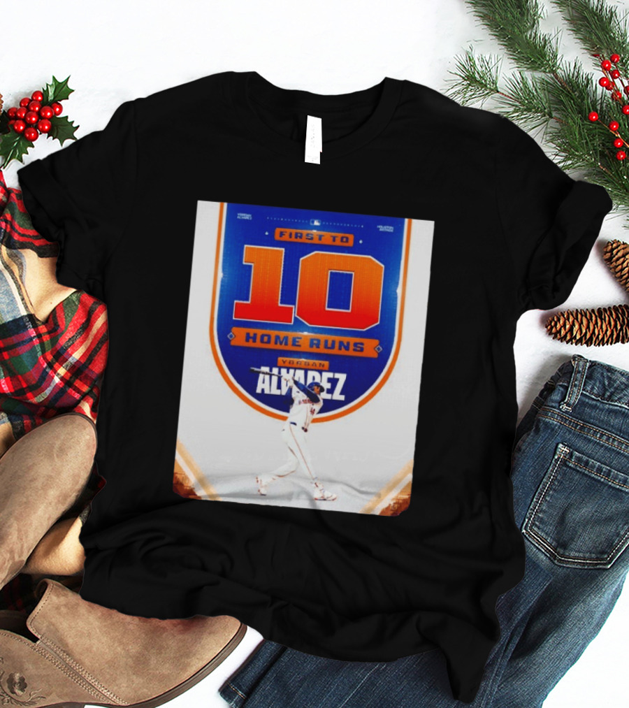 Yordan Alvarez First To 10 Home Runs Houston Astros MLB T-Shirt