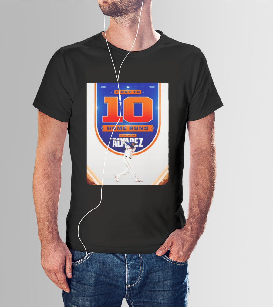 Yordan Alvarez First To 10 Home Runs Houston Astros MLB T-Shirt