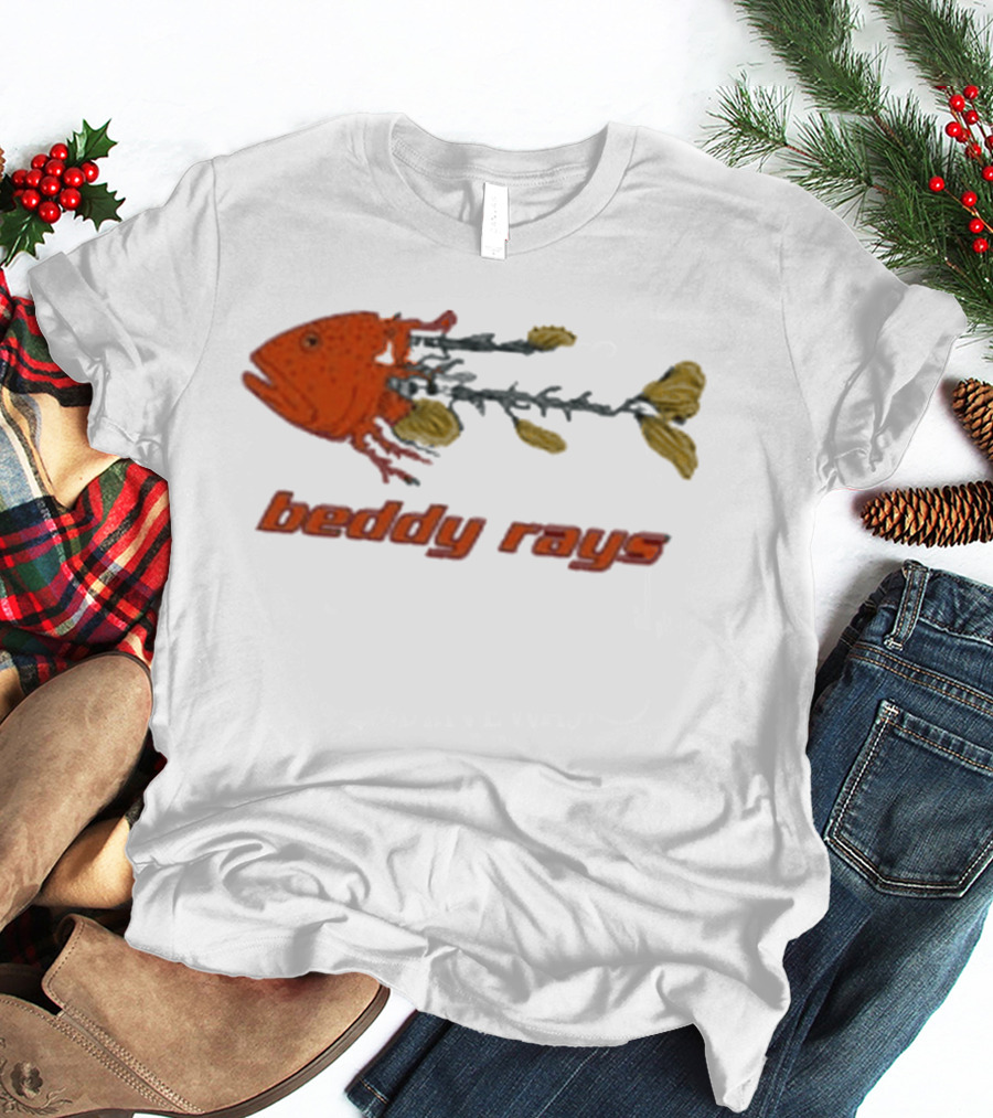 Beddy Rays Coral Trout Fish Skeleton T-Shirt