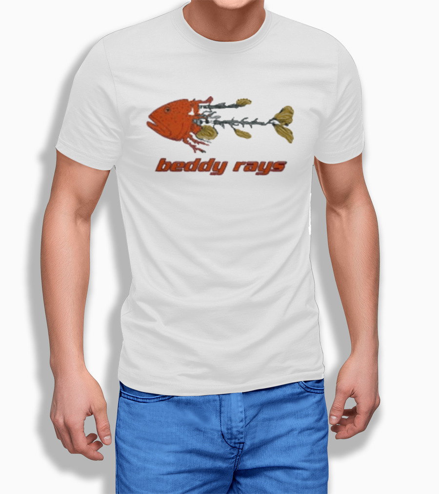 Beddy Rays Coral Trout Fish Skeleton T-Shirt