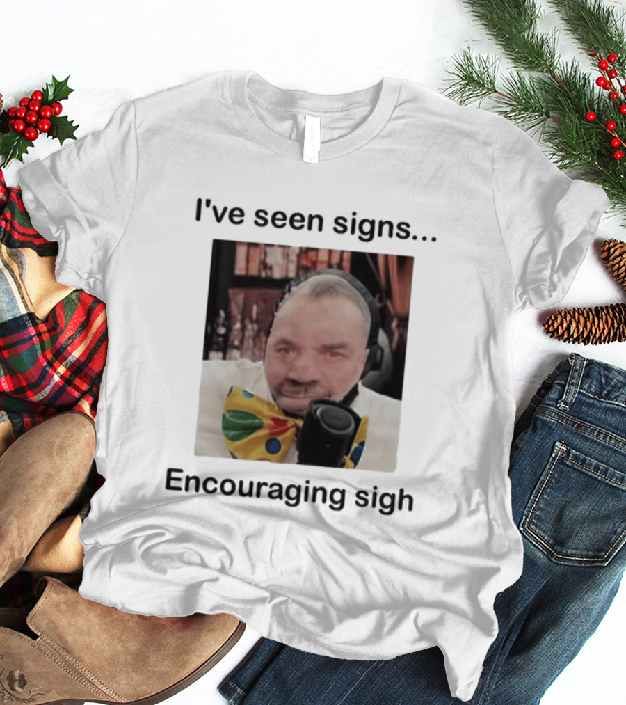 I've Seen Signs Encouraging Sigh Microphone Headset Bow Tie T-Shirt